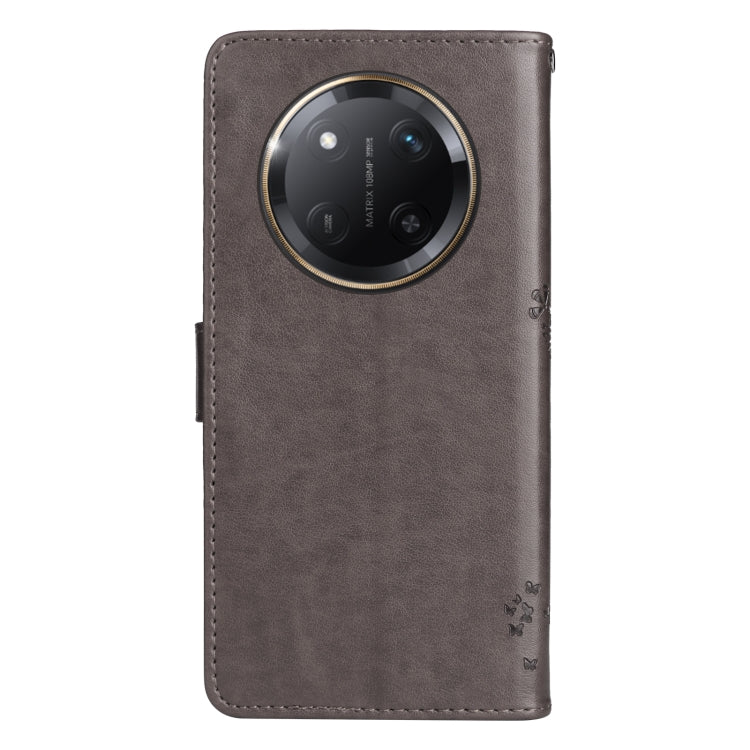 For Honor X9C 5G Global Tree & Cat Embossed Pattern Flip Leather Phone Case