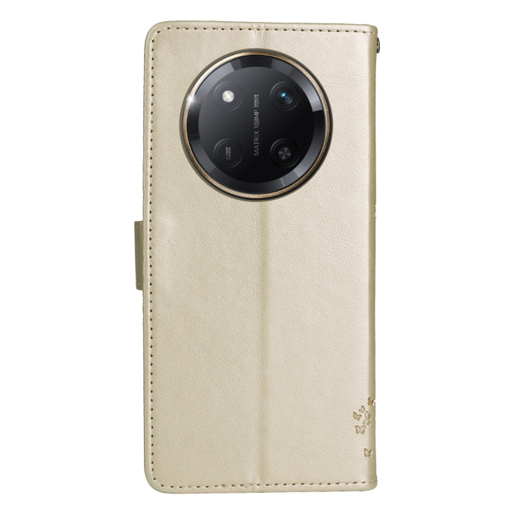 For Honor X9C 5G Global Tree & Cat Embossed Pattern Flip Leather Phone Case