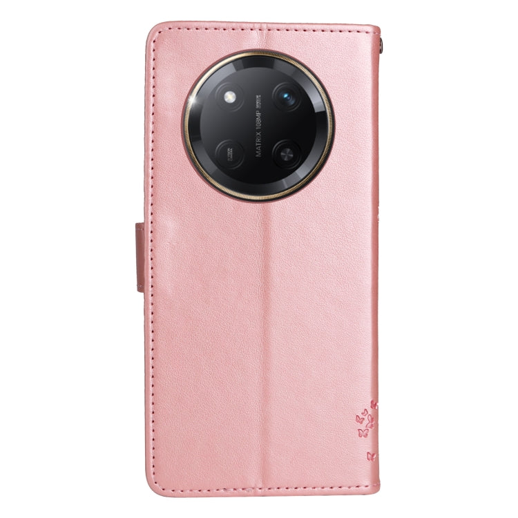 For Honor X9C 5G Global Tree & Cat Embossed Pattern Flip Leather Phone Case