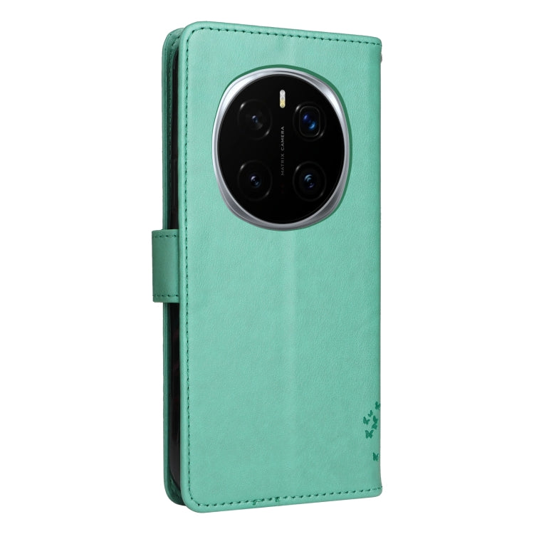 For Honor Magic7 Pro Tree & Cat Embossed Pattern Flip Leather Phone Case