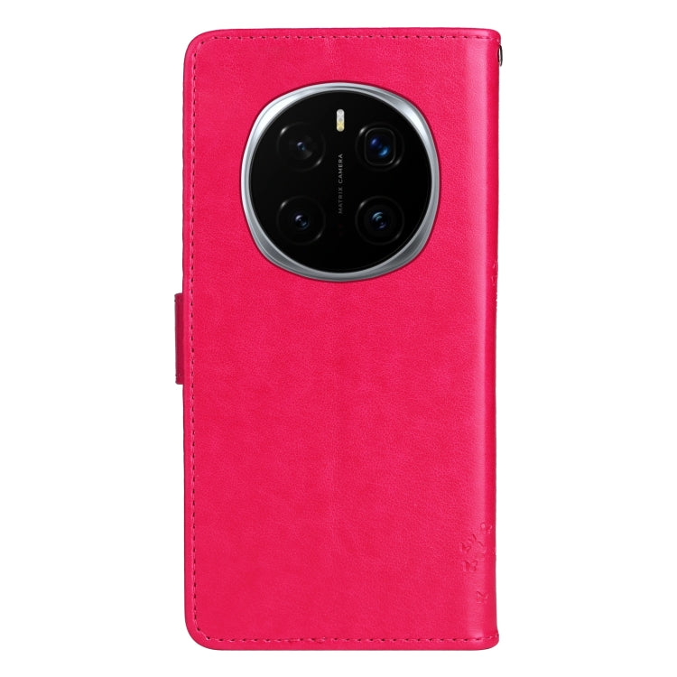For Honor Magic7 Pro Tree & Cat Embossed Pattern Flip Leather Phone Case