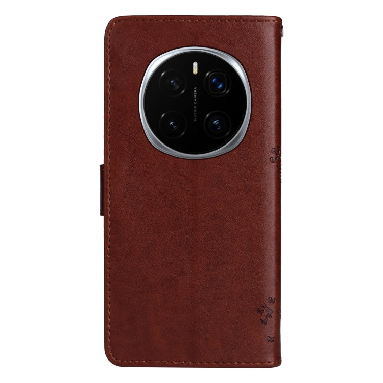 For Honor Magic7 Pro Tree & Cat Embossed Pattern Flip Leather Phone Case