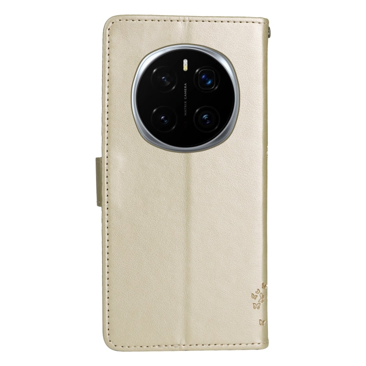 For Honor Magic7 Pro Tree & Cat Embossed Pattern Flip Leather Phone Case