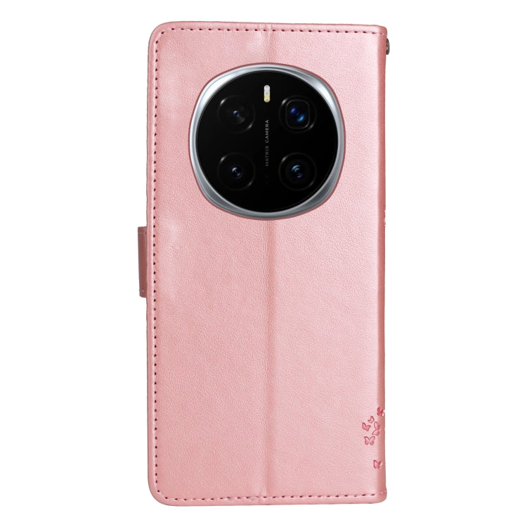 For Honor Magic7 Pro Tree & Cat Embossed Pattern Flip Leather Phone Case