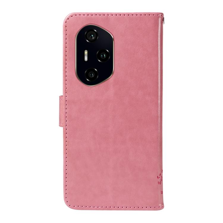 For Honor 300 Pro / 300 Ultra Tree & Cat Embossed Pattern Flip Leather Phone Case