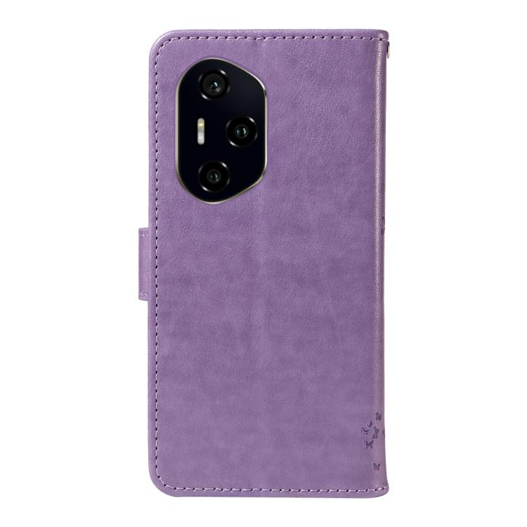 For Honor 300 Pro / 300 Ultra Tree & Cat Embossed Pattern Flip Leather Phone Case