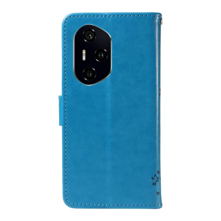 For Honor 300 Pro / 300 Ultra Tree & Cat Embossed Pattern Flip Leather Phone Case