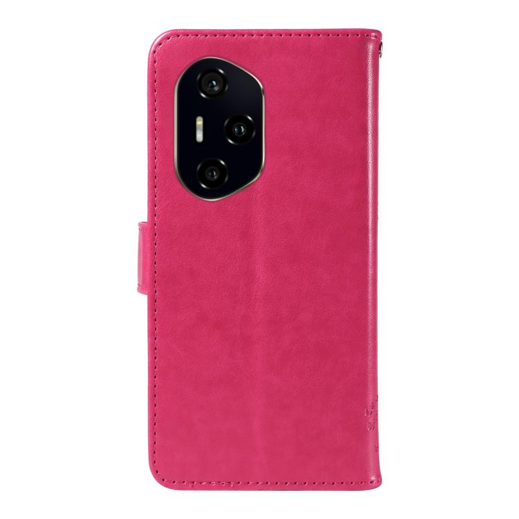 For Honor 300 Pro / 300 Ultra Tree & Cat Embossed Pattern Flip Leather Phone Case