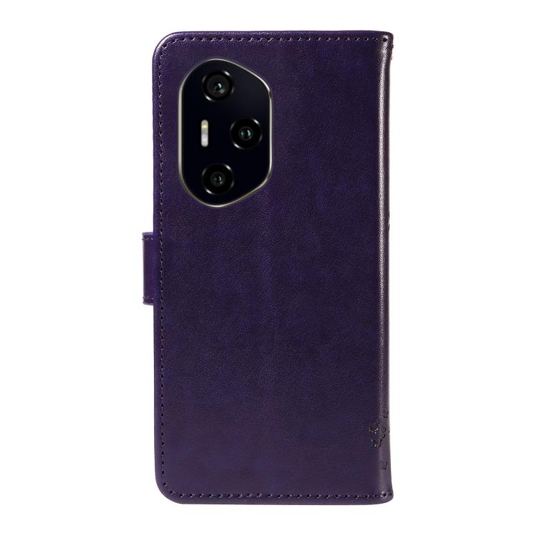 For Honor 300 Pro / 300 Ultra Tree & Cat Embossed Pattern Flip Leather Phone Case