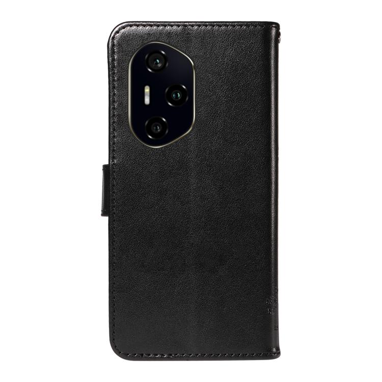 For Honor 300 Pro / 300 Ultra Tree & Cat Embossed Pattern Flip Leather Phone Case