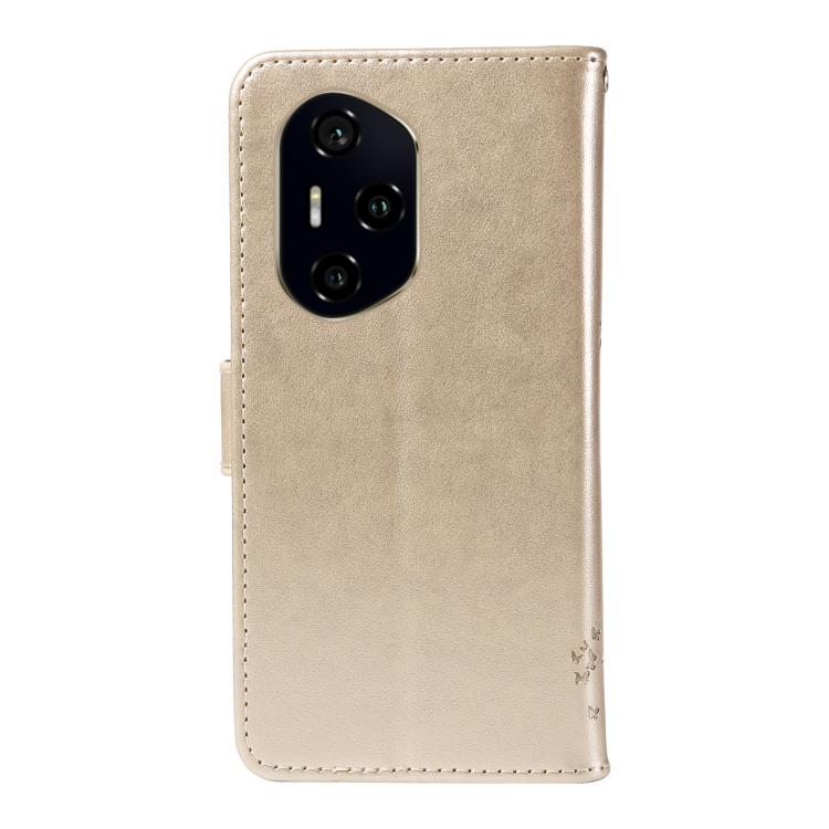 For Honor 300 Pro / 300 Ultra Tree & Cat Embossed Pattern Flip Leather Phone Case