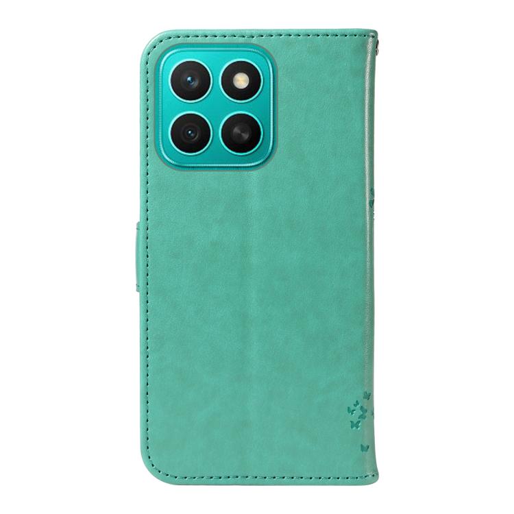 For Honor X8C 4G Global Tree & Cat Embossed Pattern Flip Leather Phone Case