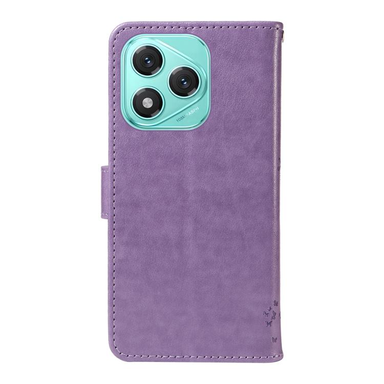 For Honor 400 Lite Global Tree & Cat Embossed Pattern Flip Leather Phone Case