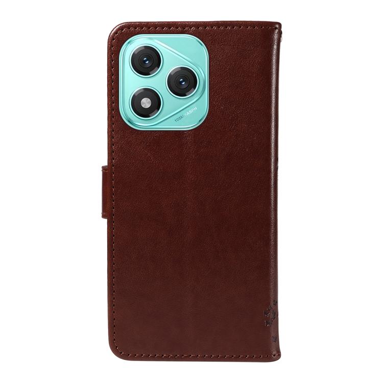 For Honor 400 Lite Global Tree & Cat Embossed Pattern Flip Leather Phone Case