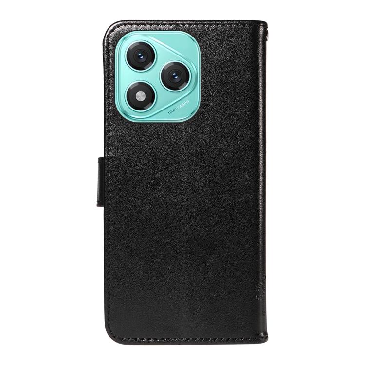 For Honor 400 Lite Global Tree & Cat Embossed Pattern Flip Leather Phone Case