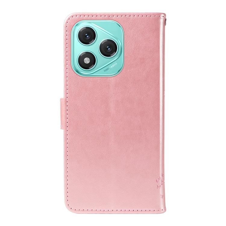 For Honor 400 Lite Global Tree & Cat Embossed Pattern Flip Leather Phone Case