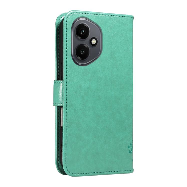 For Honor 400 Global 156.5mm Tree & Cat Embossed Pattern Flip Leather Phone Case