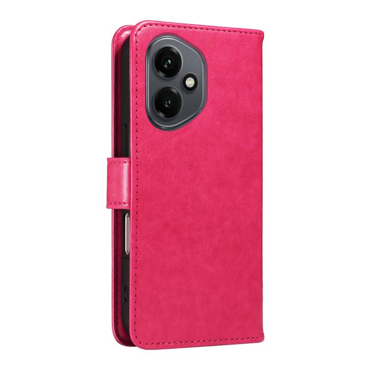 For Honor 400 Global 156.5mm Tree & Cat Embossed Pattern Flip Leather Phone Case