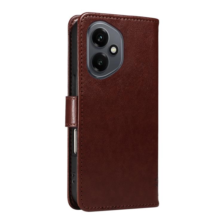 For Honor 400 Global 156.5mm Tree & Cat Embossed Pattern Flip Leather Phone Case