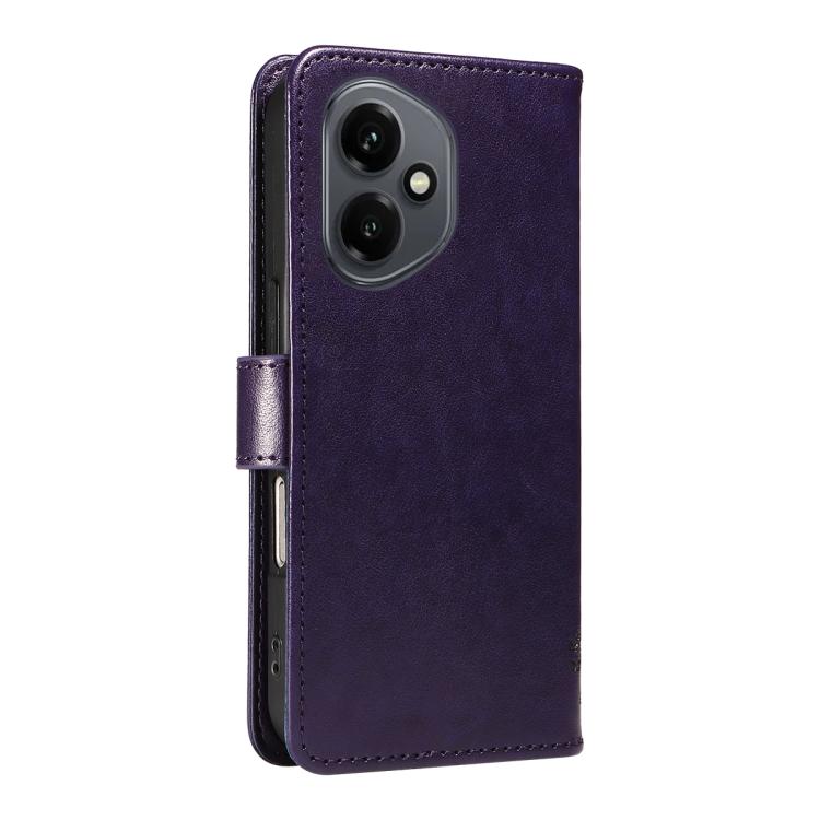 For Honor 400 Global 156.5mm Tree & Cat Embossed Pattern Flip Leather Phone Case