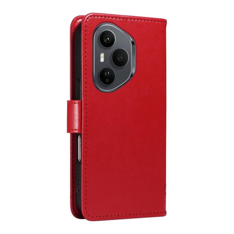 For Honor 400 Pro Global 160.8mm Tree & Cat Embossed Pattern Flip Leather Phone Case
