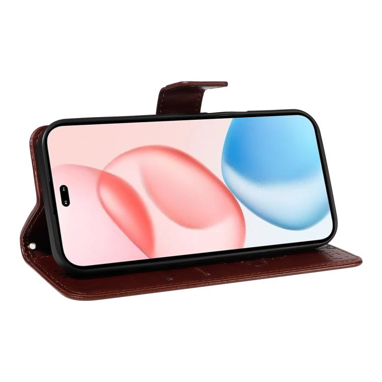 For Honor 400 Pro Global 160.8mm Tree & Cat Embossed Pattern Flip Leather Phone Case