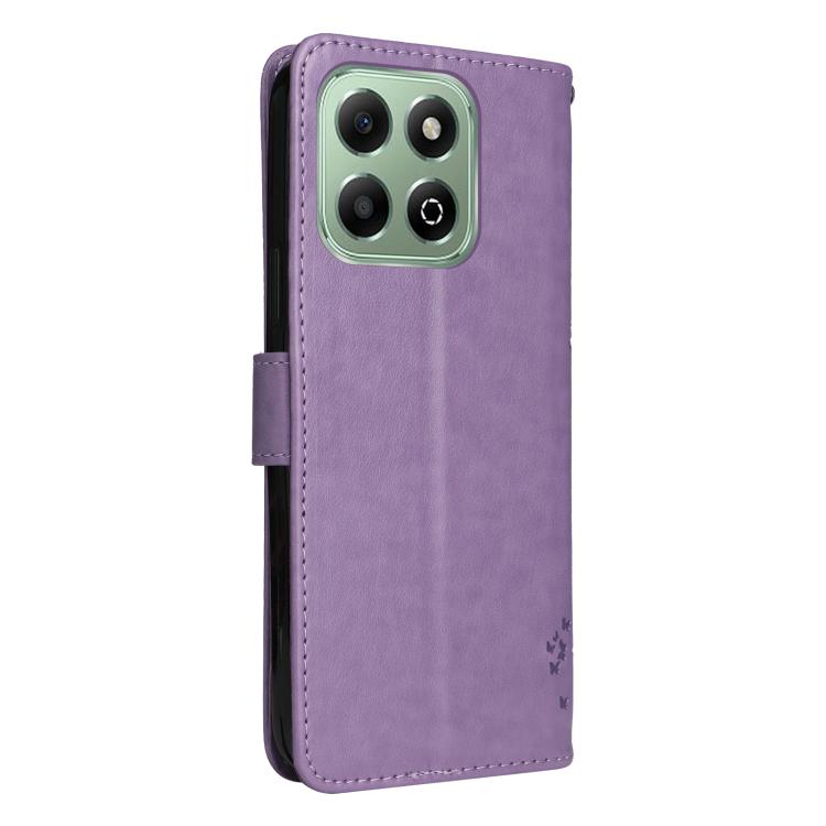 For Honor X6c / X6b / X6a / X5b Tree & Cat Embossed Pattern Flip Leather Phone Case