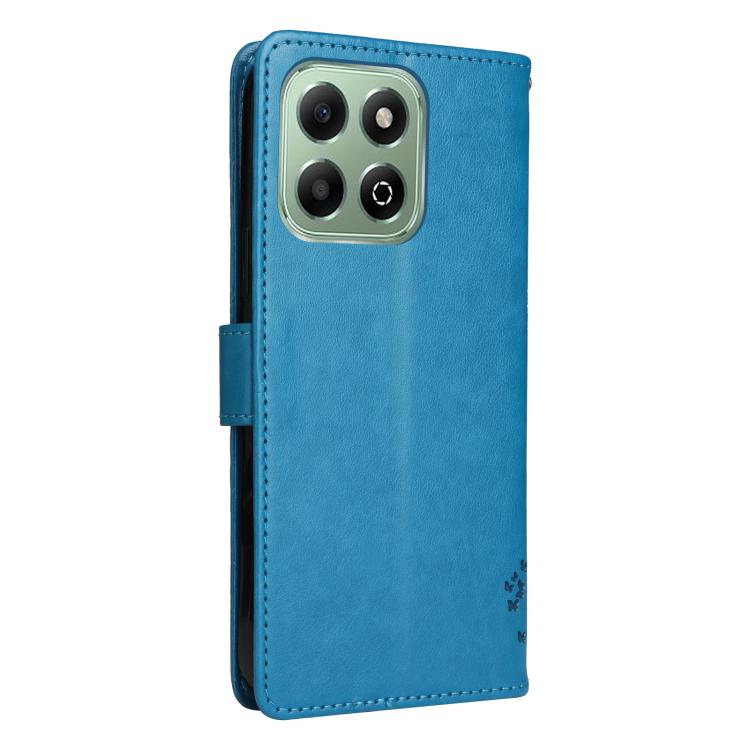 For Honor X6c / X6b / X6a / X5b Tree & Cat Embossed Pattern Flip Leather Phone Case