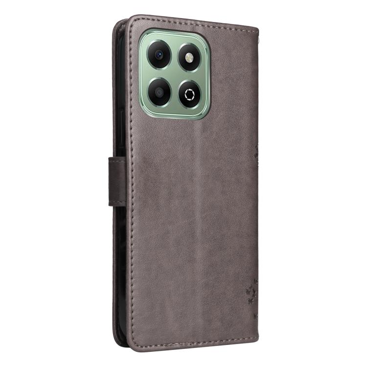 For Honor X6c / X6b / X6a / X5b Tree & Cat Embossed Pattern Flip Leather Phone Case