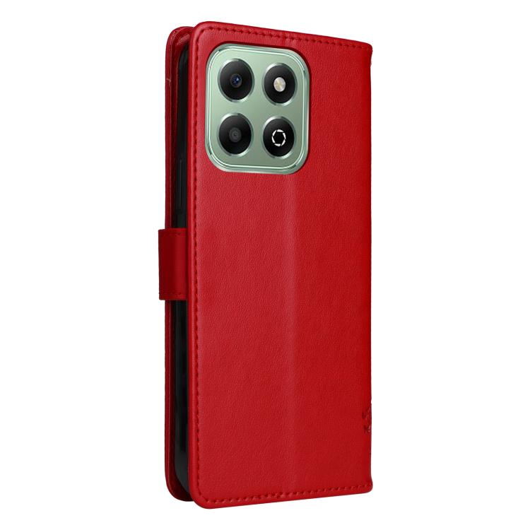 For Honor X6c / X6b / X6a / X5b Tree & Cat Embossed Pattern Flip Leather Phone Case