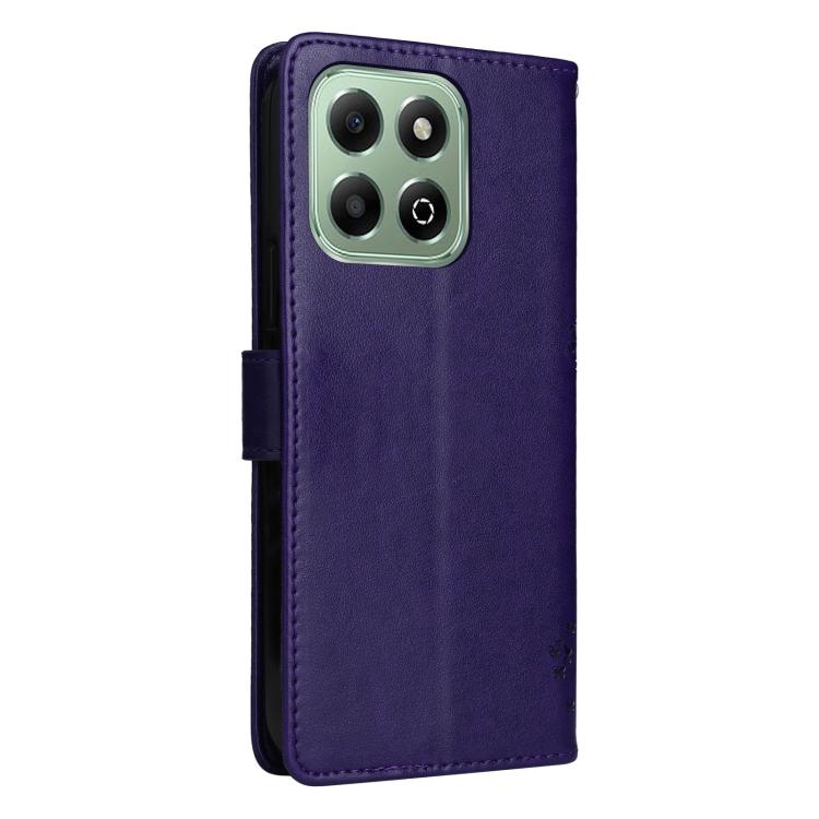 For Honor X6c / X6b / X6a / X5b Tree & Cat Embossed Pattern Flip Leather Phone Case