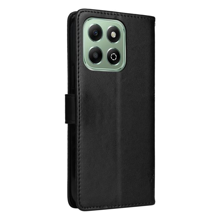 For Honor X6c / X6b / X6a / X5b Tree & Cat Embossed Pattern Flip Leather Phone Case