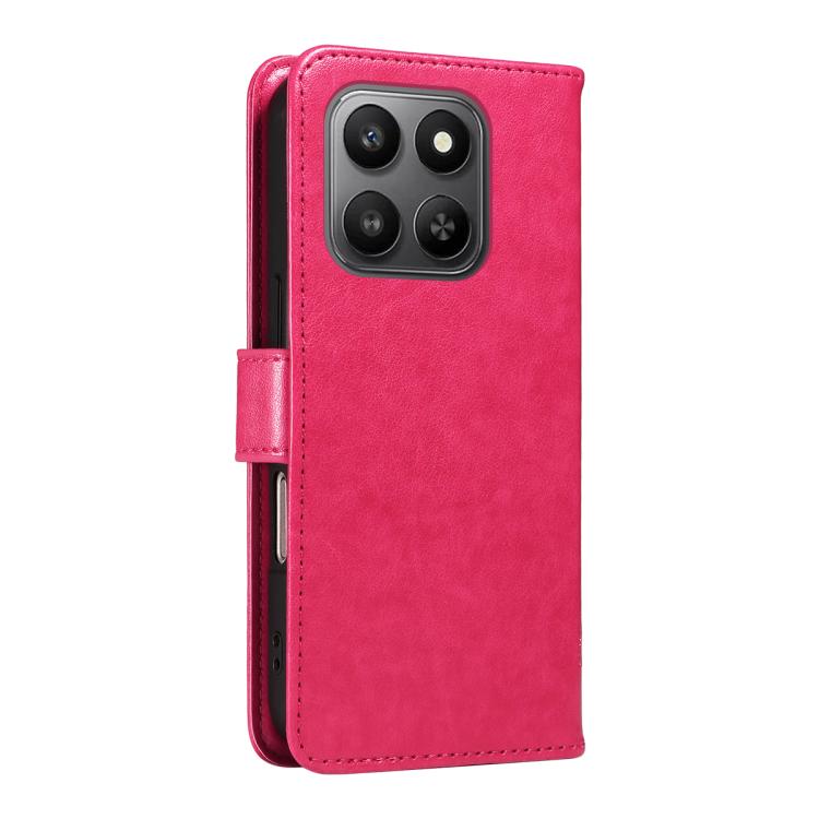For Honor 400 Smart 5G Tree & Cat Embossed Pattern Flip Leather Phone Case