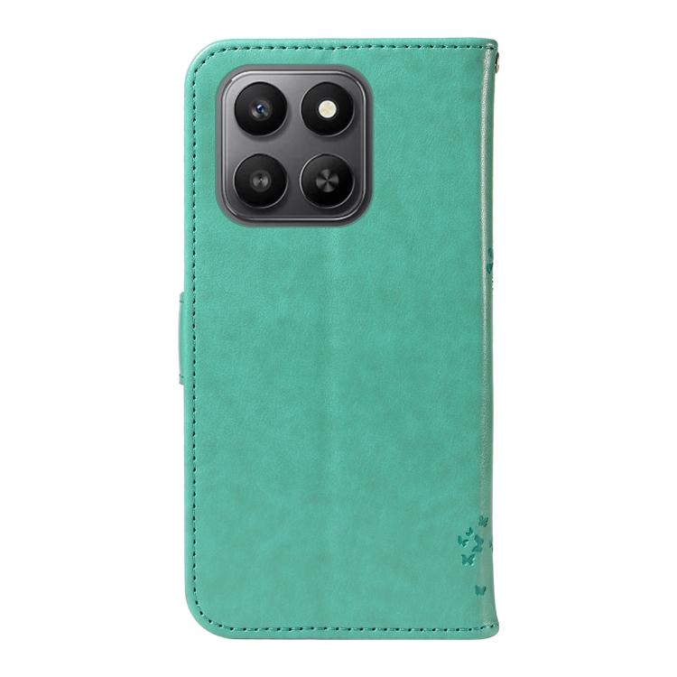 For Honor 400 Smart 5G Tree & Cat Embossed Pattern Flip Leather Phone Case
