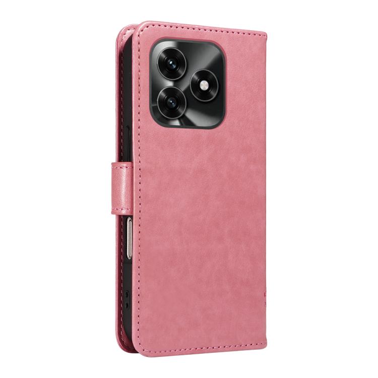 For Honor X5c Plus Tree & Cat Embossed Pattern Flip Leather Phone Case
