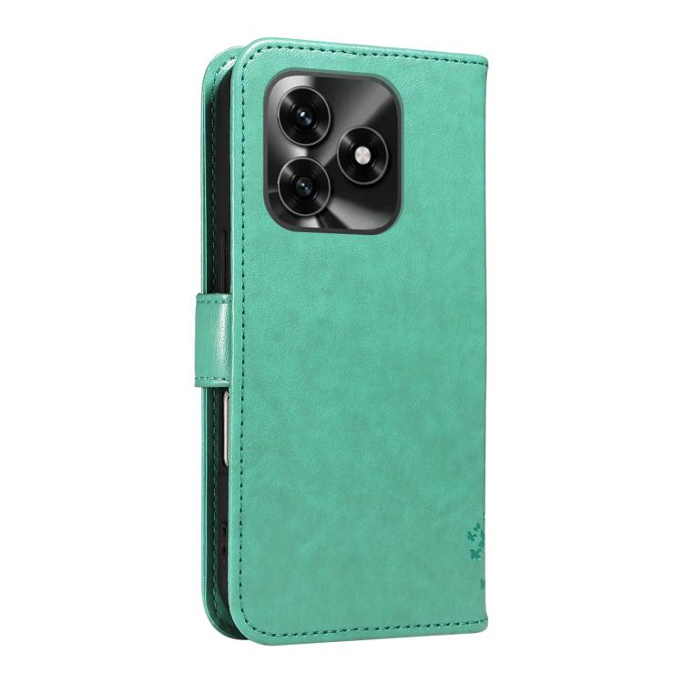 For Honor X5c Plus Tree & Cat Embossed Pattern Flip Leather Phone Case