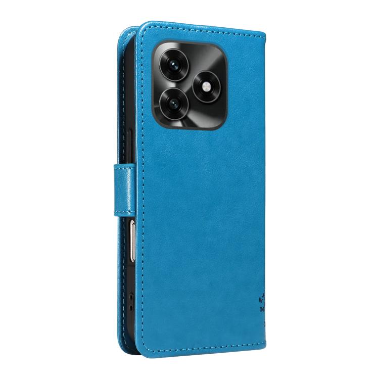 For Honor X5c Plus Tree & Cat Embossed Pattern Flip Leather Phone Case