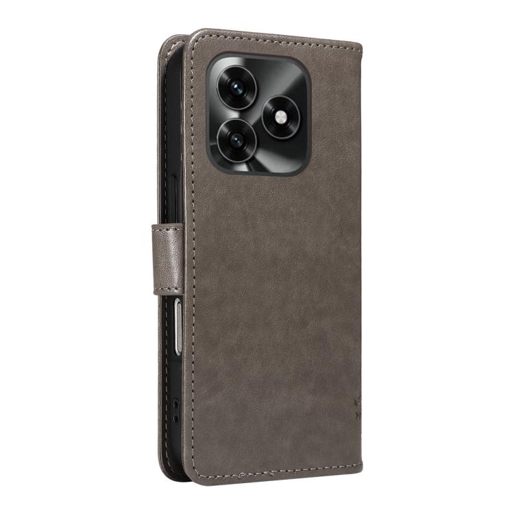 For Honor X5c Plus Tree & Cat Embossed Pattern Flip Leather Phone Case