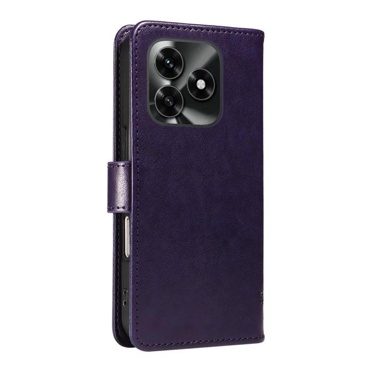 For Honor X5c Plus Tree & Cat Embossed Pattern Flip Leather Phone Case