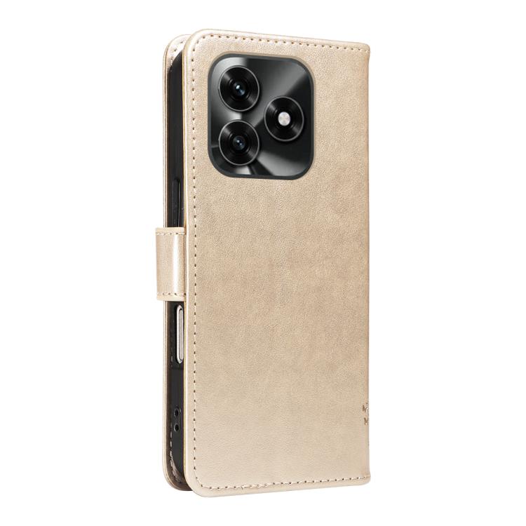 For Honor X5c Plus Tree & Cat Embossed Pattern Flip Leather Phone Case