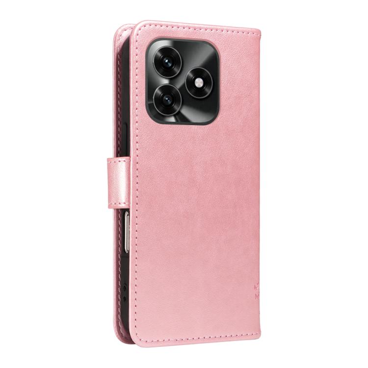 For Honor X5c Plus Tree & Cat Embossed Pattern Flip Leather Phone Case