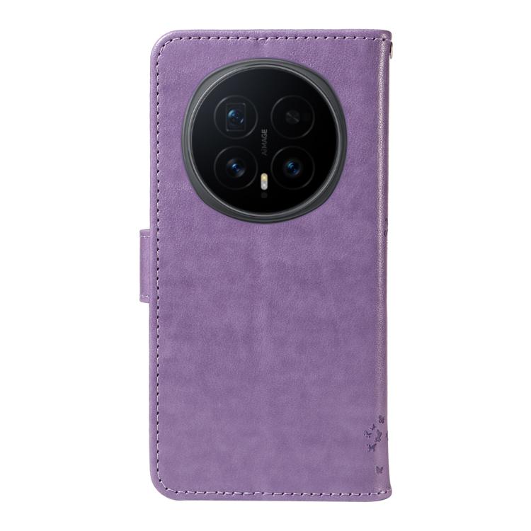 For Honor Magic8 Tree & Cat Embossed Pattern Flip Leather Phone Case