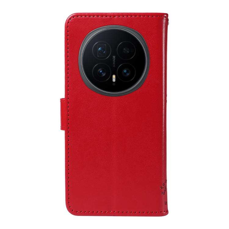 For Honor Magic8 Tree & Cat Embossed Pattern Flip Leather Phone Case