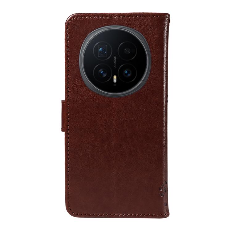 For Honor Magic8 Tree & Cat Embossed Pattern Flip Leather Phone Case