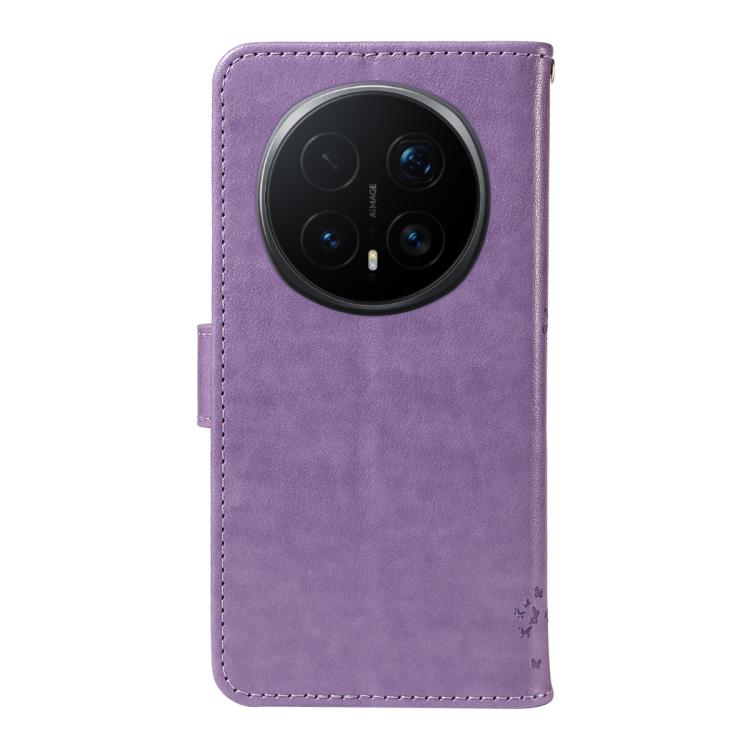 For Honor Magic8 Pro Tree & Cat Embossed Pattern Flip Leather Phone Case