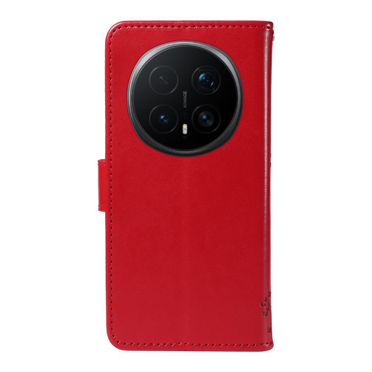 For Honor Magic8 Pro Tree & Cat Embossed Pattern Flip Leather Phone Case