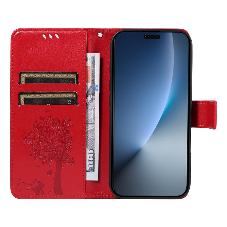 For Honor Magic8 Pro Tree & Cat Embossed Pattern Flip Leather Phone Case