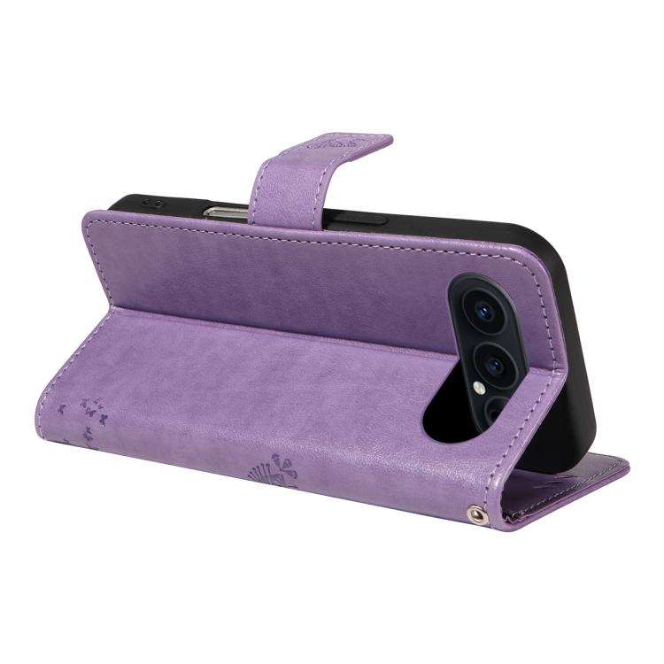 For Honor 500 Global/500 Pro Global 155.8 Tree & Cat Embossed Pattern Flip Leather Phone Case