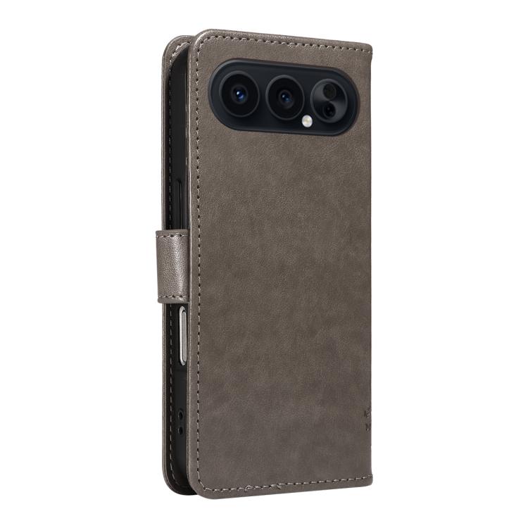 For Honor 500 Global/500 Pro Global 155.8 Tree & Cat Embossed Pattern Flip Leather Phone Case