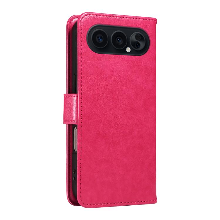 For Honor 500 Global/500 Pro Global 155.8 Tree & Cat Embossed Pattern Flip Leather Phone Case